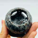 Halloween Pumpkin Wizard Hollow Carving Wholesale Yooperlite Larvikite Tree Agate -Wholesale Crystals