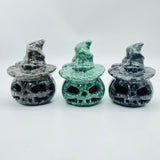 Halloween Pumpkin Wizard Hollow Carving Wholesale Yooperlite Larvikite Tree Agate -Wholesale Crystals