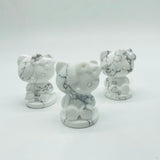 Hello kitty Carving Obsidian Howlite Wholesale -Wholesale Crystals