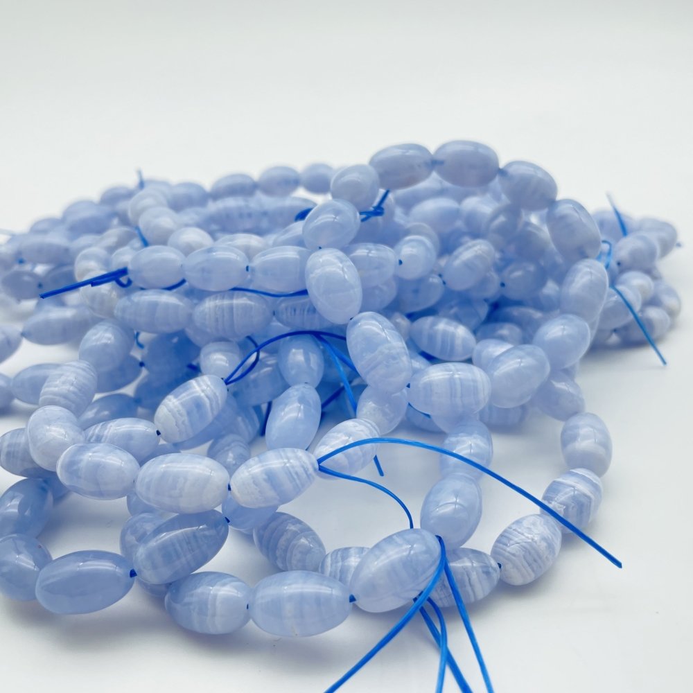 High Grade Blue Lace Agate Barrel Beads Bracelet Wholesale -Wholesale Crystals