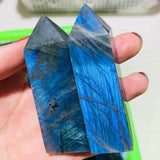High Quality Blue Labradorite Four-Sided Tower Point Wholesale -Wholesale Crystals