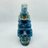 High Quality Blue Onyx Dinosaur Skull Carving -Wholesale Crystals