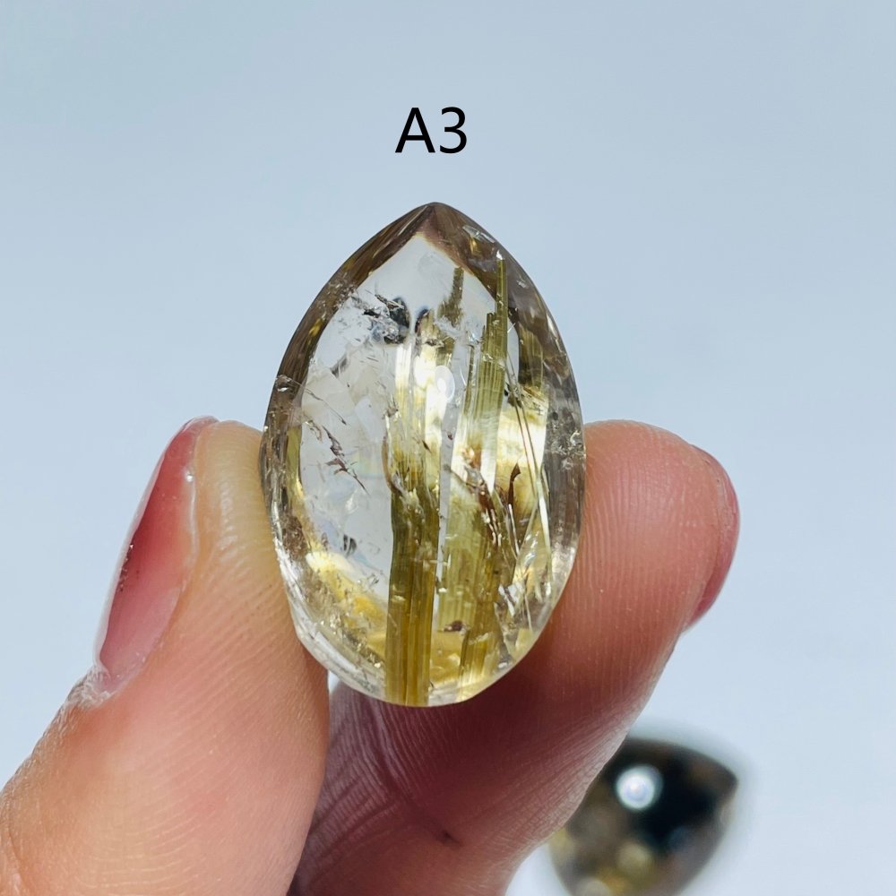 High Quality Gold Rutilated Quartz Teardrop Shape For Jewelry Making DIY Pendant -Wholesale Crystals