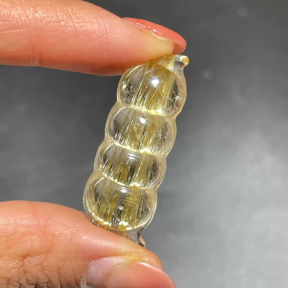 High Quality Golden Rutile Sugar Pea Carving Snap Pea -Wholesale Crystals