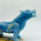 High Quality Large Blue Onyx Wolf Carving -Wholesale Crystals