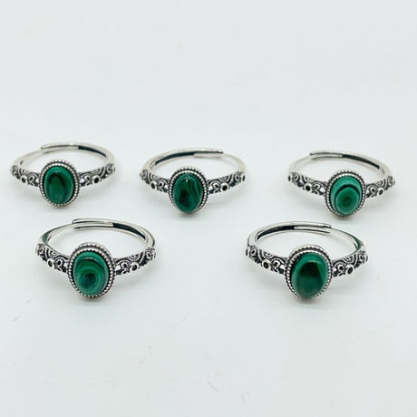 High Quality S925 Sterling Silver Malachite Ring Wholesale -Wholesale Crystals