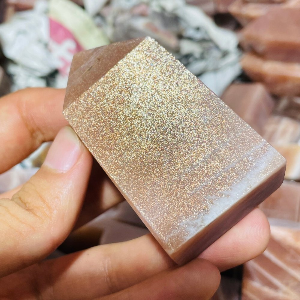 High Quality Sunstone Four-Sided Tower Point Wholesale -Wholesale Crystals