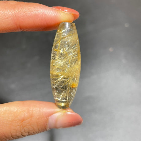 High Quality Titanium Rutile Barrel Bead DIY Pendant -Wholesale Crystals