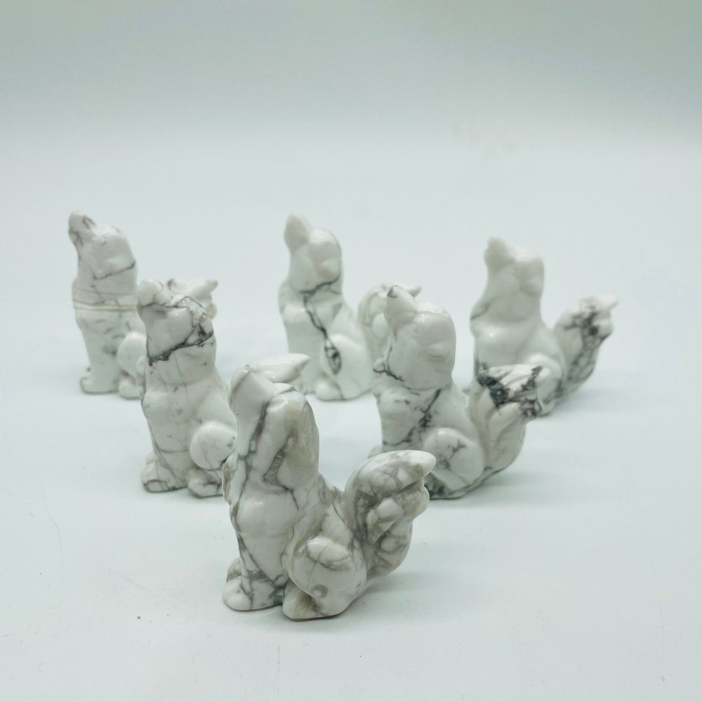 Howlite Cute Dog Carving Wholesale -Wholesale Crystals