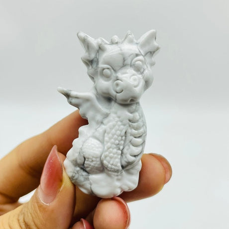 Howlite Garden Baby Dragon Carving Wholesale -Wholesale Crystals