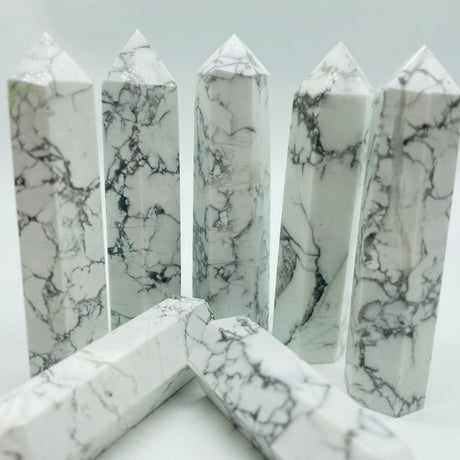 Howlite Point Tower Wholesale -Wholesale Crystals