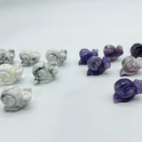 Howlite&Chevron Amethyst Snail Carving Crystal Wholesale -Wholesale Crystals