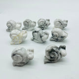 Howlite&Chevron Amethyst Snail Carving Crystal Wholesale -Wholesale Crystals