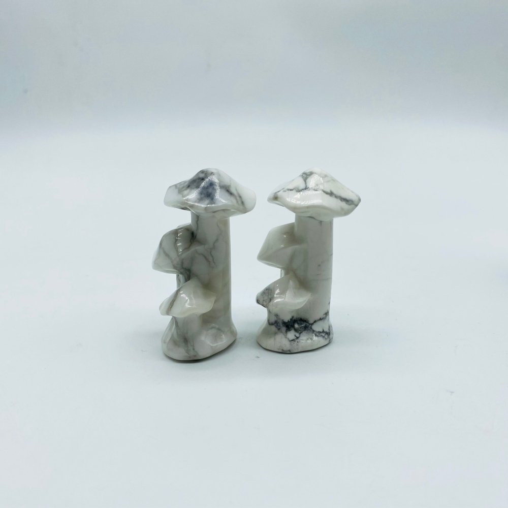 Howlite&Red Jasper Aventurine Mushroom Tree Carving Wholesale -Wholesale Crystals