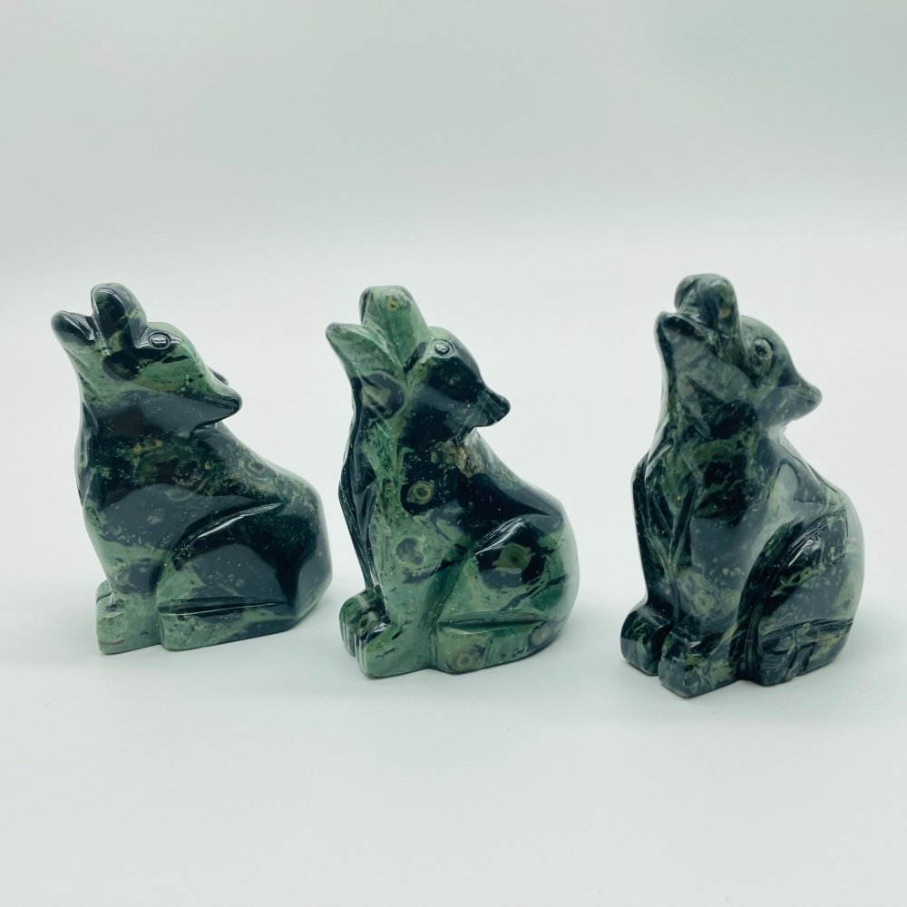 Kambaba Jasper Wolf Carving Wholesale -Wholesale Crystals