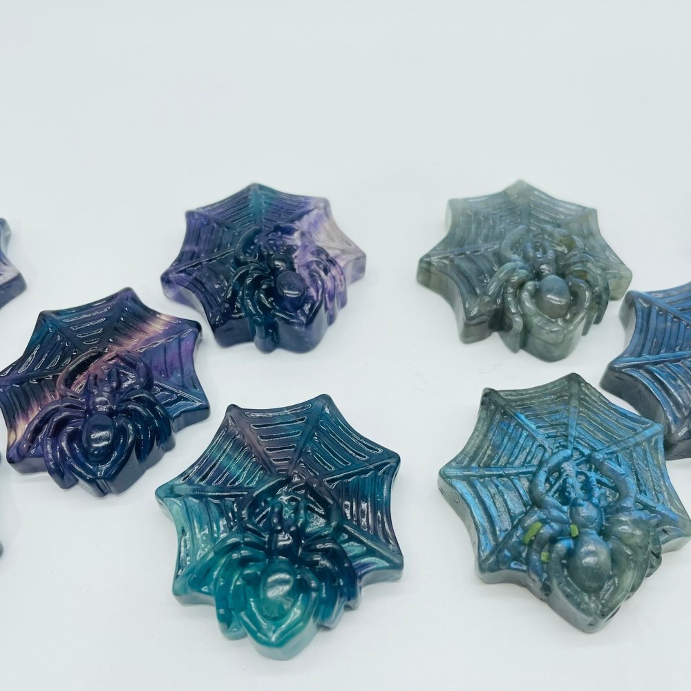 Labradorite Fluorite Spider Carving Wholesale -Wholesale Crystals
