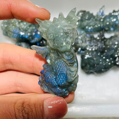 Labradorite Garden Baby Dragon Carving Wholesale -Wholesale Crystals