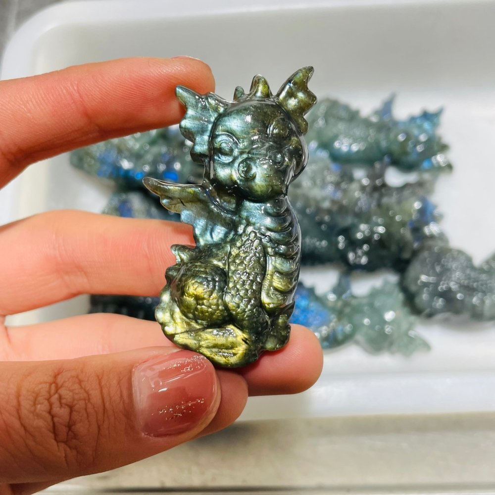 Labradorite Garden Baby Dragon Carving Wholesale -Wholesale Crystals