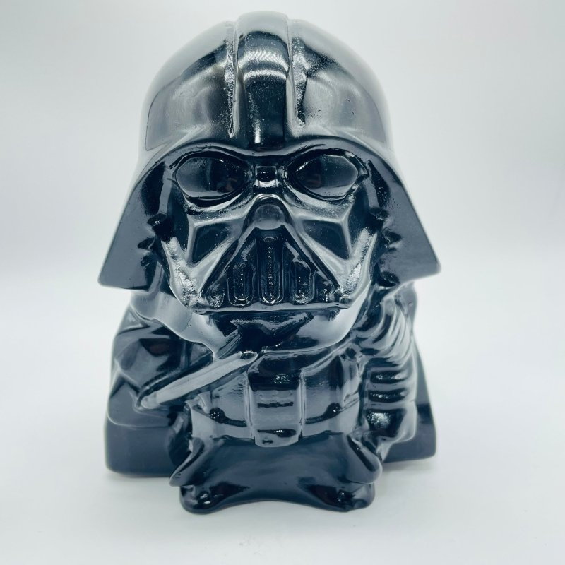 Large Black Obsidian Darth Vader Carving Wholesale - Wholesale Crystals