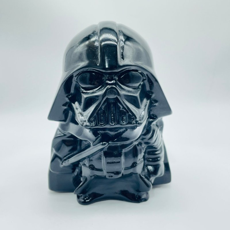 Large Black Obsidian Darth Vader Carving Wholesale - Wholesale Crystals