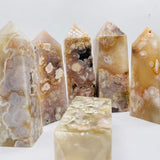 Large Fat Sakura Agate Four-Sided Tower Point Wholesale -Wholesale Crystals