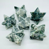 Large Moss Agate Merkaba Carving Wholesale -Wholesale Crystals