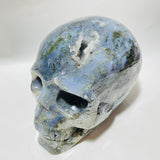 Large Moss Agate Skull Carving -Wholesale Crystals