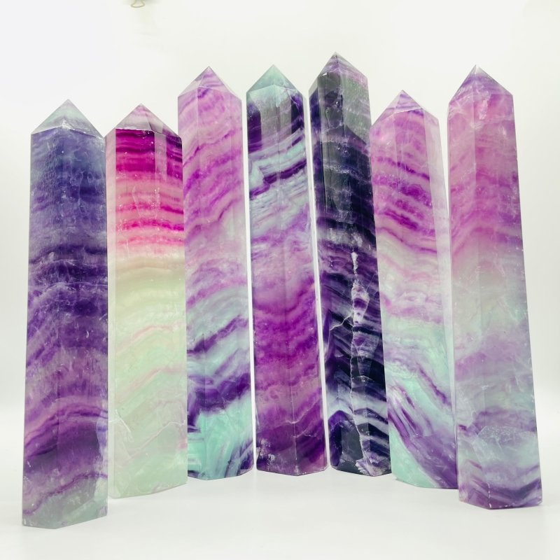 Large Rainbow Fluorite Points Tower Wholesale -Wholesale Crystals