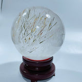 Large Rare Clear Quartz With Mica High Quality Sphere - Wholesale Crystals