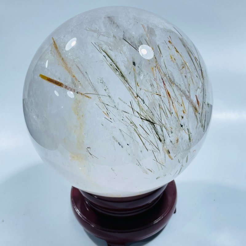 Large Rare Clear Quartz With Mica High Quality Sphere - Wholesale Crystals