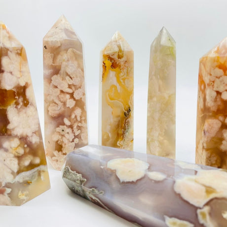 Large Sakura Flower Agate Tower Point Wholesale -Wholesale Crystals