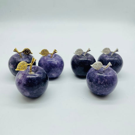 Lepidolite Apple Carving Wholesale -Wholesale Crystals