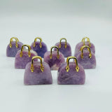 Lepidolite & Moss Agate Handbag Carving Wholesale -Wholesale Crystals