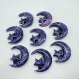Lepidolite Star And Moon Carving Wholesale -Wholesale Crystals