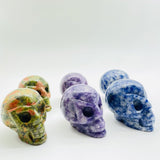Lepidolite Unakite Blue Dot Alien Ghost Skull Wholesale -Wholesale Crystals