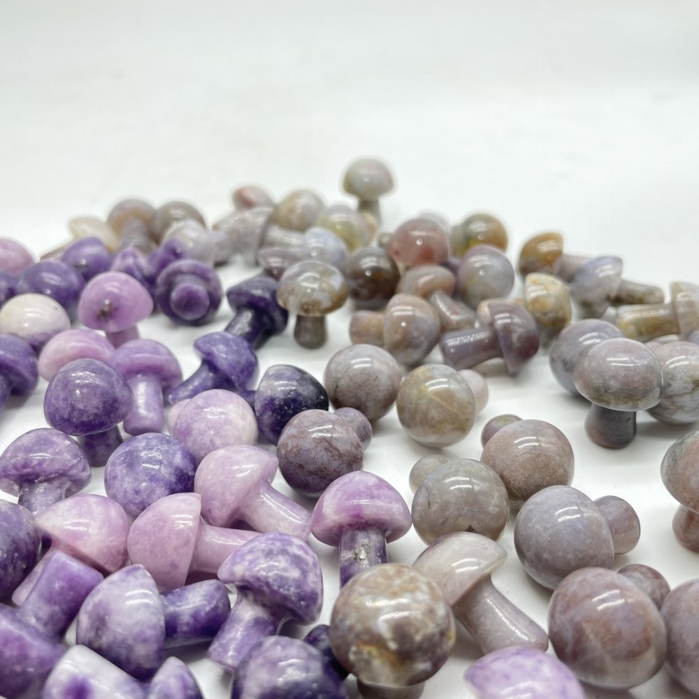 Lepidolite&India Agate Mushroom Wholesale -Wholesale Crystals