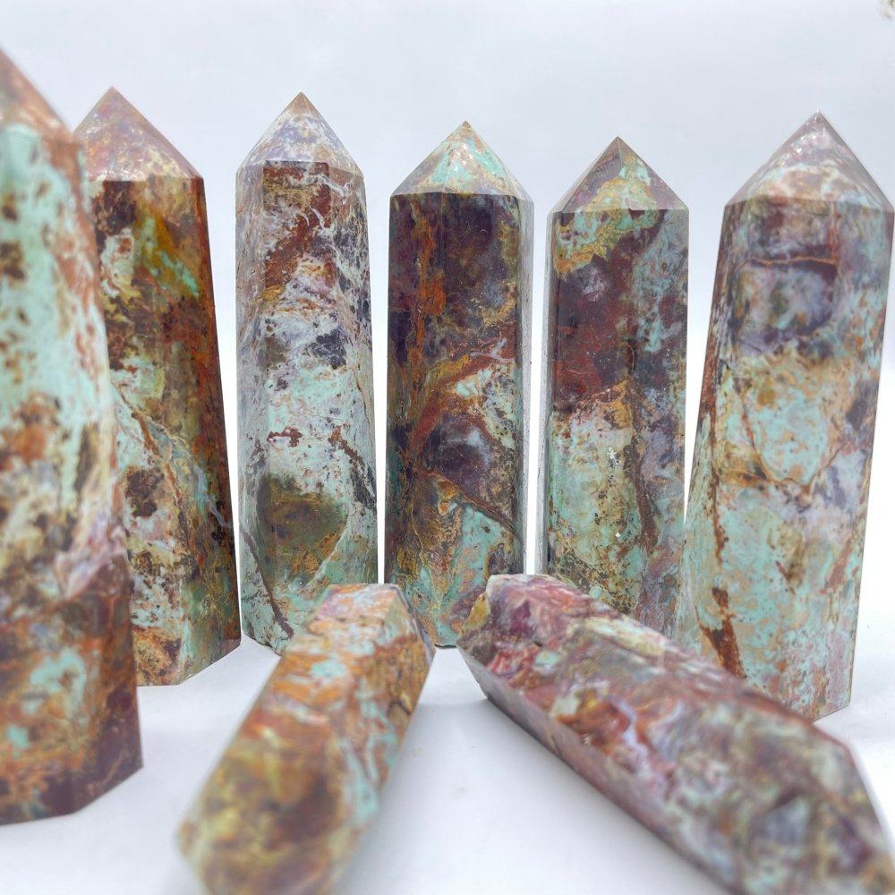 Light Blue Imperial Jasper Stone Tower Point Wholesale -Wholesale Crystals