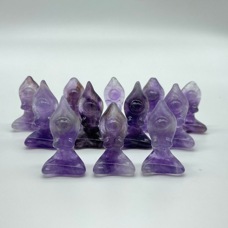 Mini Amethyst Yoga Goddess Female Carving Wholesale -Wholesale Crystals