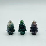 Mini Christmas Tree Carving Wholesale Green Aventurine Lepidolite -Wholesale Crystals