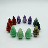 Mini Christmas Tree Carving Wholesale Green Aventurine Lepidolite -Wholesale Crystals