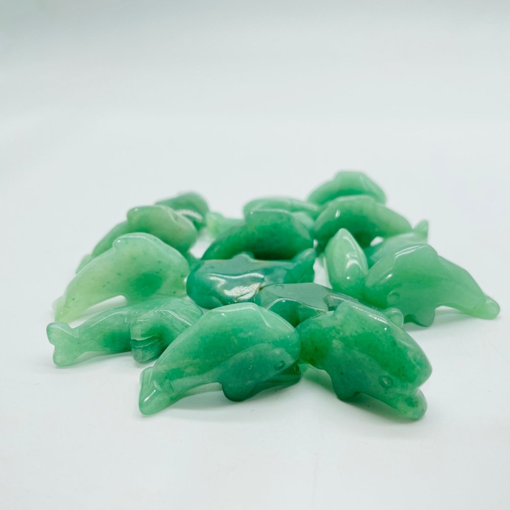 Mini Dolphin Green Aventurine&Opalite Carving Animals Wholesale -Wholesale Crystals