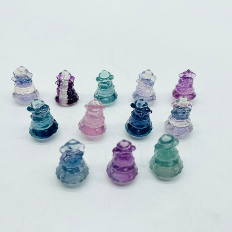 Mini Fluorite Christmas Tree Carving Crystals Wholesale -Wholesale Crystals