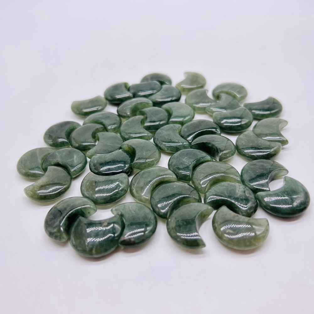 Mini Green Rutile Moon DIY Pendant Wholesale -Wholesale Crystals