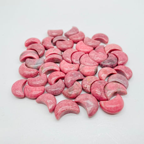 Mini High Quality Pink Rhodonite Moon DIY Pendant Wholesale -Wholesale Crystals