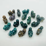 Mini Moss Jade Squirrel Carving Animals Wholesale -Wholesale Crystals