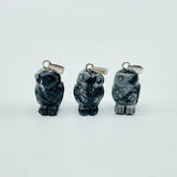 Mini Snowflake Obsidian Owl Pendant Wholesale -Wholesale Crystals