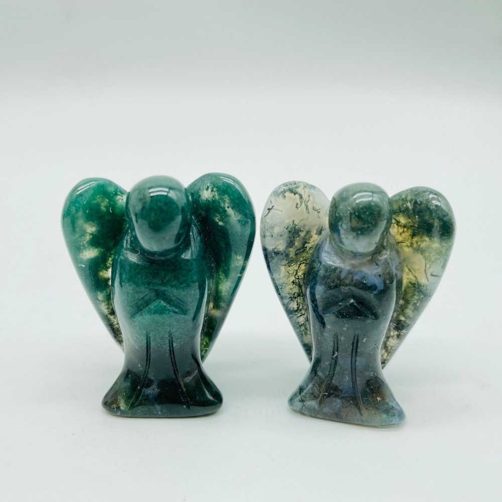 Moss Agate Angel Carving Wholesale -Wholesale Crystals