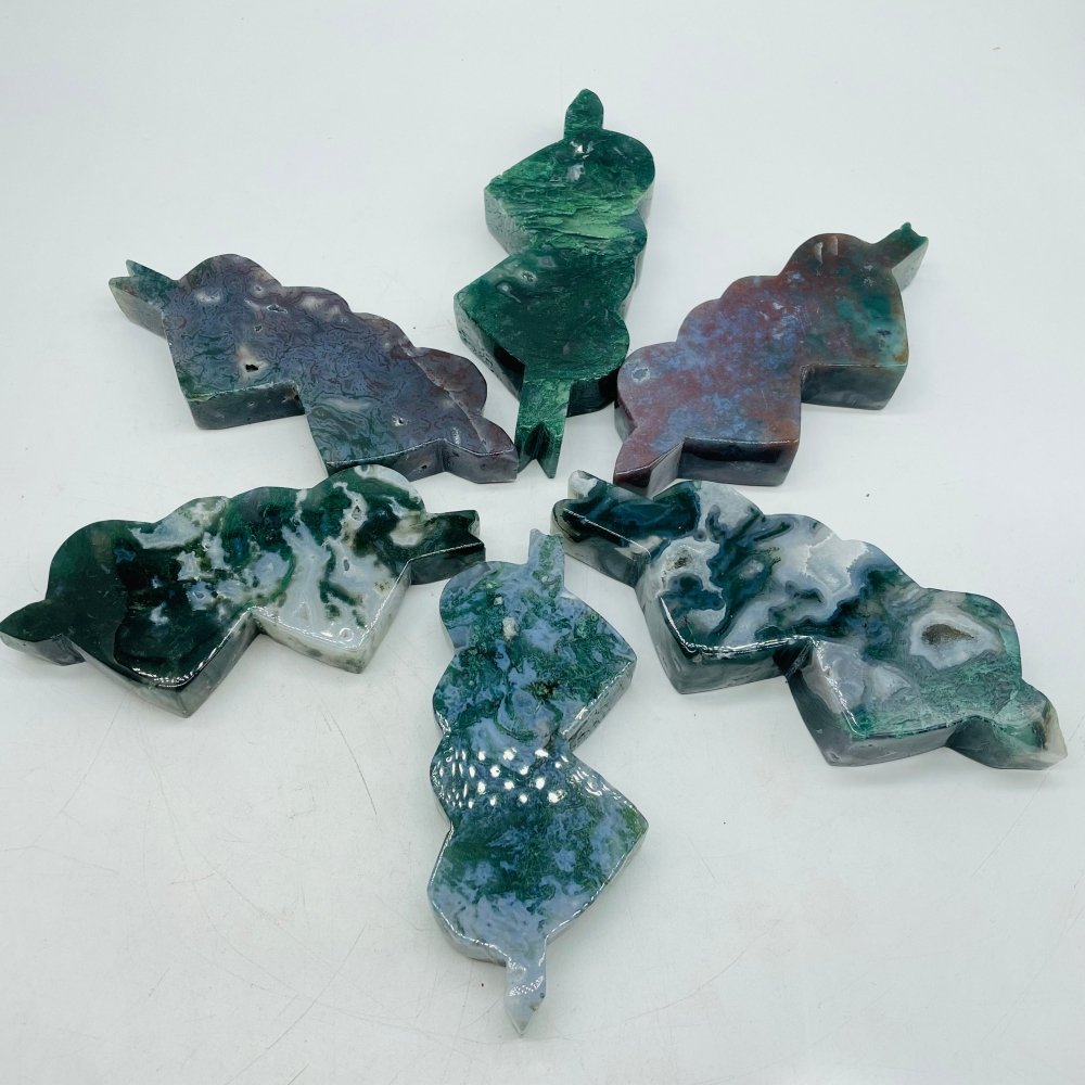 Moss Agate Double Heart Wholesale -Wholesale Crystals