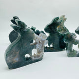 Moss Agate Rabbit Carving Wholesale -Wholesale Crystals