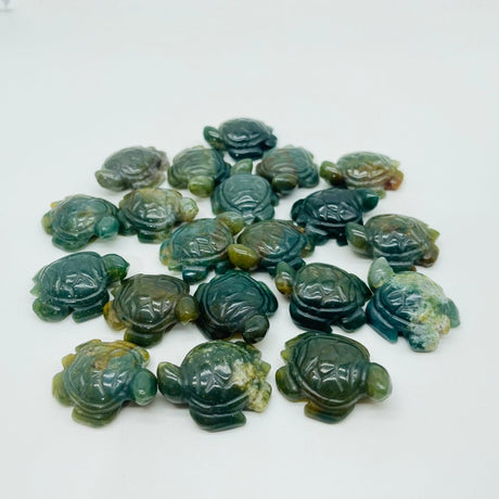 Moss Agate Sea Turtle Carving Wholesale -Wholesale Crystals